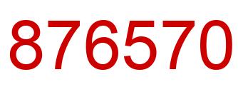 Number 876570 red image