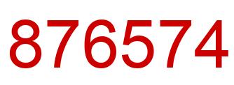 Number 876574 red image