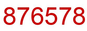 Number 876578 red image
