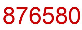 Number 876580 red image