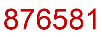 Number 876581 red image