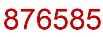 Number 876585 red image