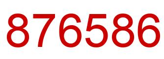 Number 876586 red image