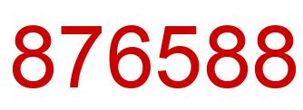Number 876588 red image