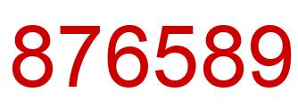 Number 876589 red image