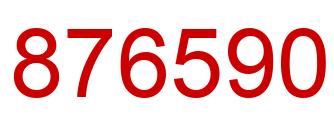 Number 876590 red image