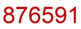 Number 876591 red image