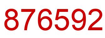 Number 876592 red image