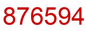 Number 876594 red image