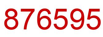 Number 876595 red image