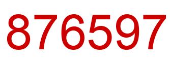 Number 876597 red image