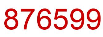 Number 876599 red image