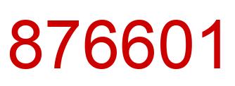 Number 876601 red image