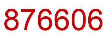 Number 876606 red image