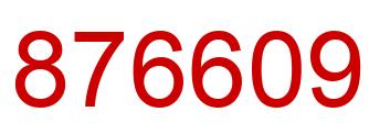 Number 876609 red image