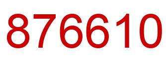 Number 876610 red image