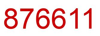 Number 876611 red image