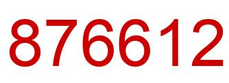 Number 876612 red image