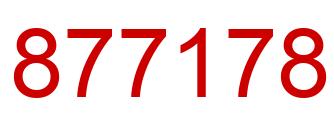 Number 877178 red image