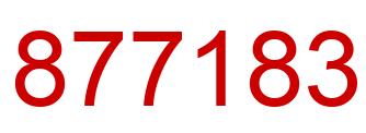 Number 877183 red image