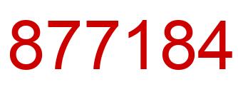 Number 877184 red image
