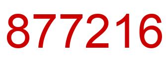 Number 877216 red image
