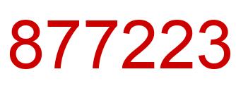Number 877223 red image