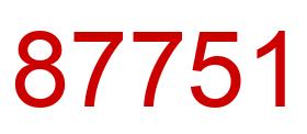 Number 87751 red image