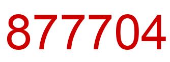 Número 877704 imagen rojo