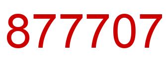 Número 877707 imagen rojo