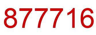 Número 877716 imagen rojo