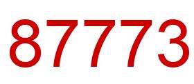 Número 87773 imagen rojo