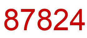 Número 87824 imagen rojo