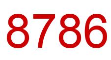 Number 8786 red image
