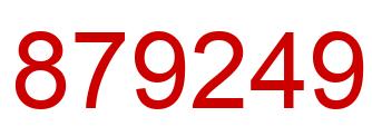 Number 879249 red image