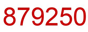 Number 879250 red image