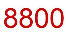 Number 8800 red image