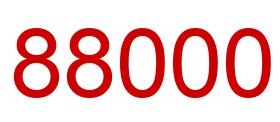 Number 88000 red image