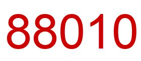 Number 88010 red image