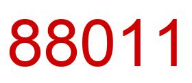 Number 88011 red image