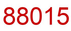 Number 88015 red image