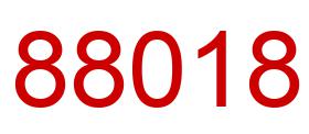 Number 88018 red image