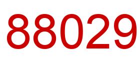 Number 88029 red image