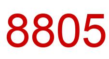 Number 8805 red image