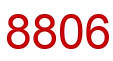 Number 8806 red image