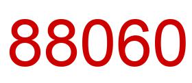 Number 88060 red image