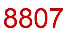 Number 8807 red image