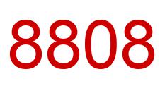 Number 8808 red image