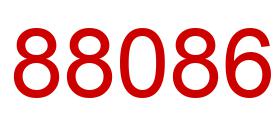 Number 88086 red image