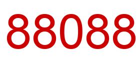 Number 88088 red image